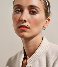 Moderne Stak Gold-Tone Stainless Steel Hoop Earrings SKJ1868710