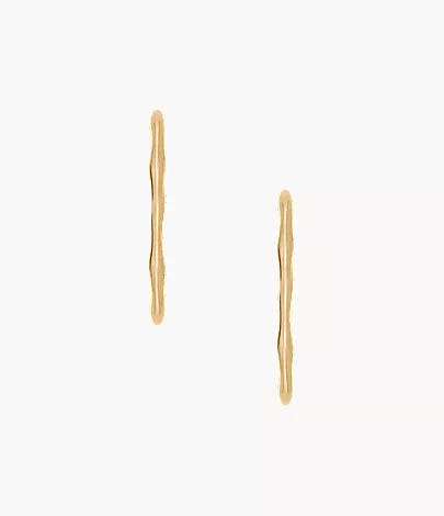 Moderne Stak Gold-Tone Stainless Steel Hoop Earrings SKJ1870710