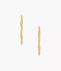 Moderne Stak Gold-Tone Stainless Steel Hoop Earrings SKJ1870710