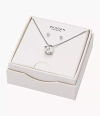 SKJB1006040 - Skagen Agnethe White Mother-of-Pearl Necklace and Earrings Set