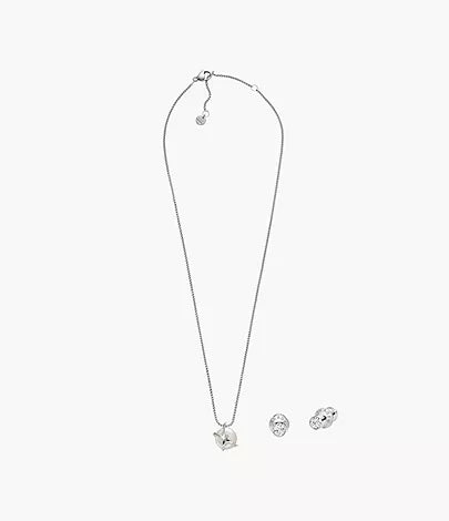 SKJB1006040 - Skagen Agnethe White Mother-of-Pearl Necklace and Earrings Set