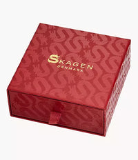 SKJB1017SET - Skagen LNY Gift Set Gold-Tone Stainless Steel Earrings and Necklace