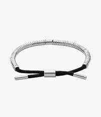 Skagen Pelle Silver-Tone Hematite Beaded Bracelet SKJM0236040