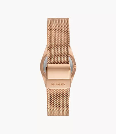 SKW3035 - Skagen Grenen Lille Three-Hand Date Rose Gold Stainless Steel Mesh Watch