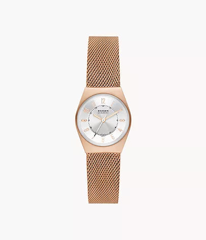 SKW3035 - Skagen Grenen Lille Three-Hand Date Rose Gold Stainless Steel Mesh Watch