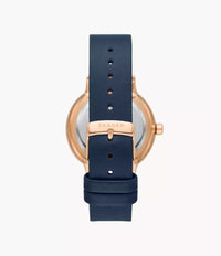 Riis Three-Hand Blue Leather Watch SKW3090