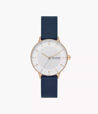 Riis Three-Hand Blue Leather Watch SKW3090