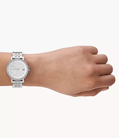 SKW3134 - Skagen Signatur Lille Sport Three-Hand Date Silver Stainless Steel Bracelet Watch