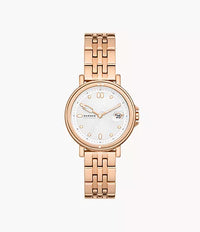 SKW3136 - Skagen Signatur Lille Sport Three-Hand Date Rose Gold Stainless Steel Bracelet Watch