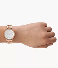 SKW3136 - Skagen Signatur Lille Sport Three-Hand Date Rose Gold Stainless Steel Bracelet Watch