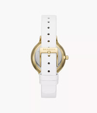 ANITA LILLE Three-Hand White Leather Watch SKW3138