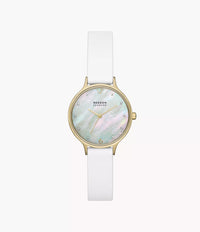 ANITA LILLE Three-Hand White Leather Watch SKW3138