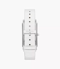 Skagen Hagen Three-Hand White Leather Watch for Ladies SKW3141