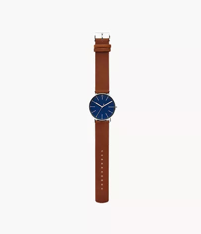 Signatur Medium Brown Leather Watch SKW6355