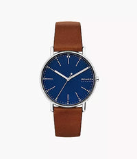 Signatur Medium Brown Leather Watch SKW6355