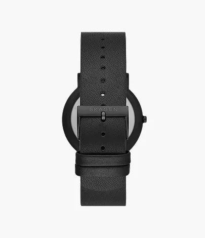 Signatur Three-Hand Black Leather Watch SKW6902