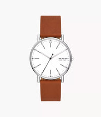 Skagen Signatur Three-Hand Luggage Leather Watch SKW6903