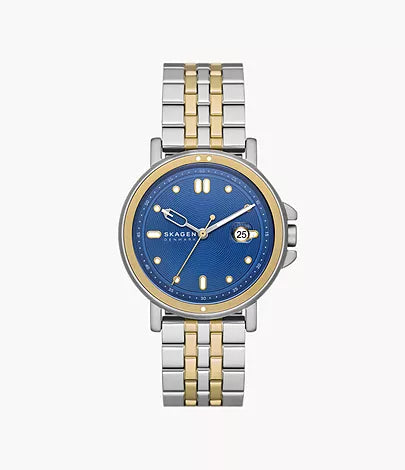 SKW6921 - Skagen Signatur Sport Three-Hand Date Two-Tone Stainless Steel Bracelet Watch