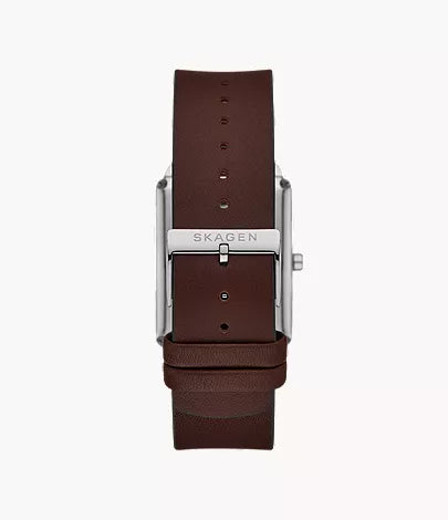 Hagen Three-Hand Brown Leather Watch SKW6930