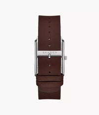 Hagen Three-Hand Brown Leather Watch SKW6930