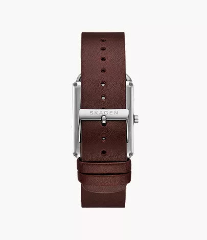 Hagen Three-Hand Brown Leather Watch SKW6932