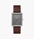 Hagen Three-Hand Brown Leather Watch SKW6932