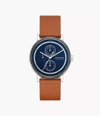 Signatur Multifunction Brown Leather Watch SKW6943