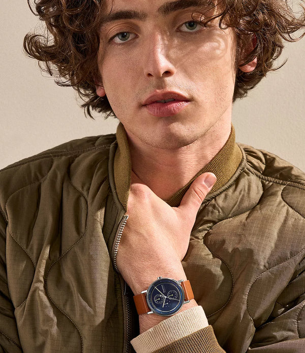 Signatur Multifunction Brown Leather Watch SKW6943