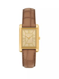 Essex Three-Hand Brown Leather Watch, MK7584 MK7584