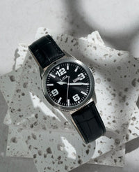 Lida Black Leather Date Watch LD00006