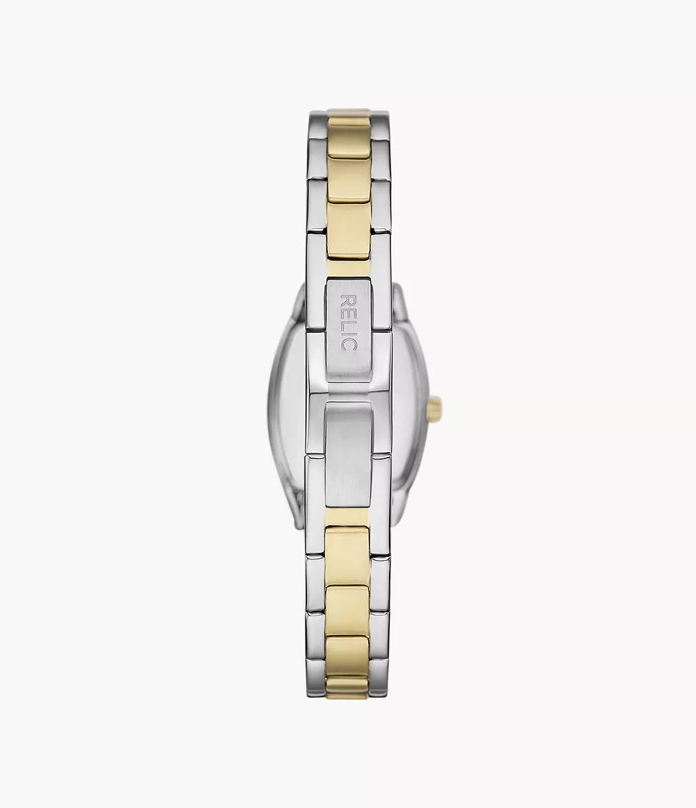 Relic By Fossil Womens Two-Tone Stainless Steel Bracelet Watch ZR34501