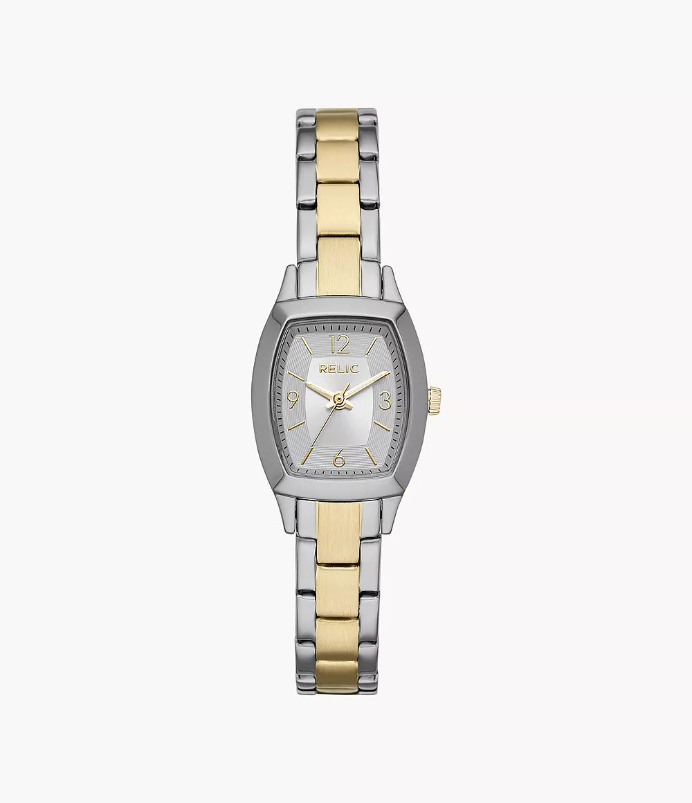 Relic By Fossil Womens Two-Tone Stainless Steel Bracelet Watch ZR34501