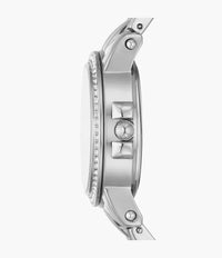 Relic by Fossil Matilda Three-Hand Date Silver-Tone Glitz Metal Watch ZR34646
