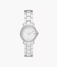Relic by Fossil Matilda Three-Hand Date Silver-Tone Glitz Metal Watch ZR34646