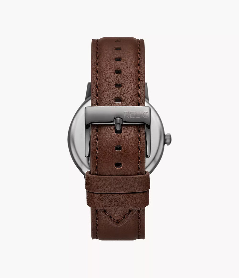 Relic by Fossil Men's Jeffrey Leather Watch ZR77300