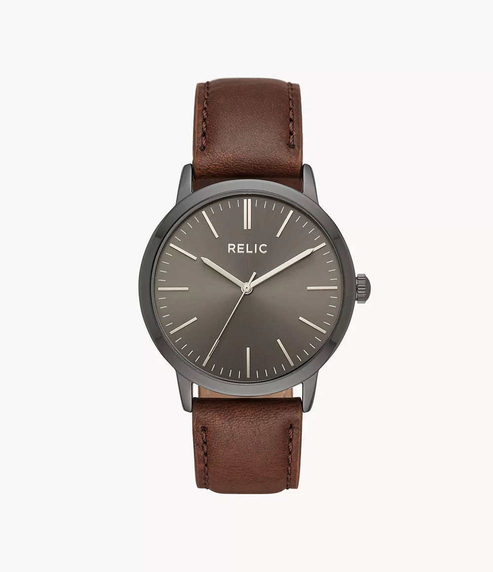 Relic by Fossil Men's Jeffrey Leather Watch ZR77300