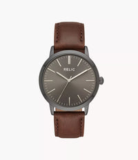 Relic by Fossil Men's Jeffrey Leather Watch ZR77300