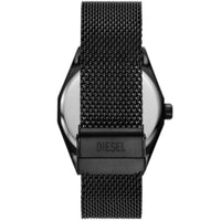 Diesel Scraper Three-Hand Black Stainless Steel Watch - DZ2194