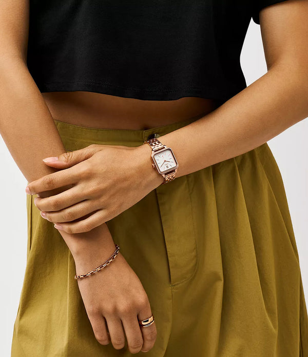 Colleen Three-Hand Rose Gold-Tone Stainless Steel Watch BQ3980