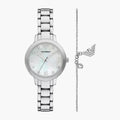 Emporio Armani Three-Hand Stainless Steel Watch and Bracelet Set AR80071SET