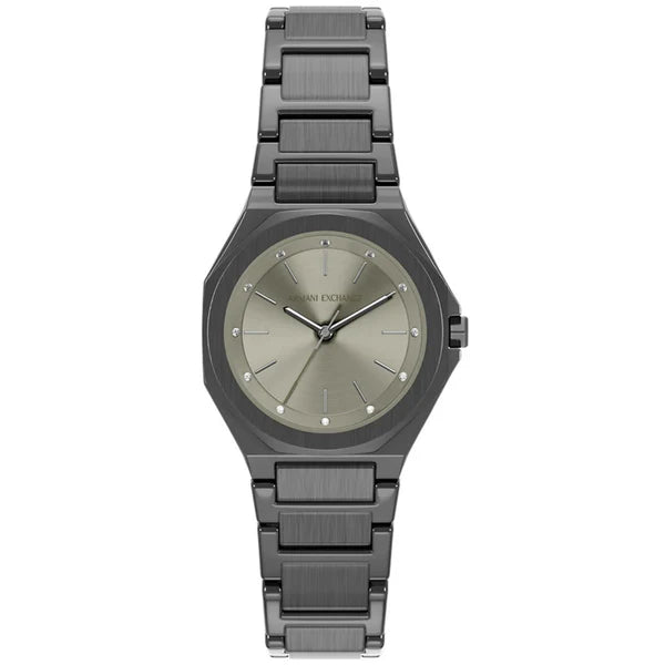 Armani Exchange Andrea 34mm Grey Dial Steel Ladies Quartz Watch  AX4625