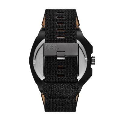 Diesel Men's Framed Solar-Powered, Black Castor Oil Watch - DZ4679