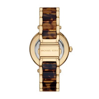 MK7369 Michael Kors Women's Parker Three-Hand, Tortoise Acetate and Gold Stainless Steel Watch