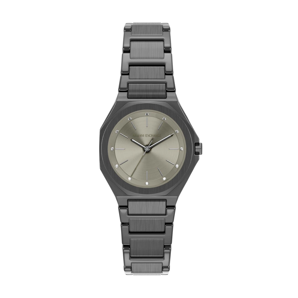 Armani Exchange Andrea 34mm Grey Dial Steel Ladies Quartz Watch  AX4625