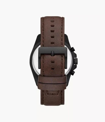Relic Men's Brown Leather Analog Black Dial Quartz Genuine Watch ZR15946